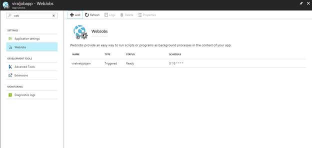 Web Job in Azure