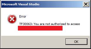 Team Foundation Service error