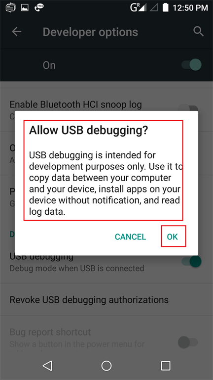 usb debugging