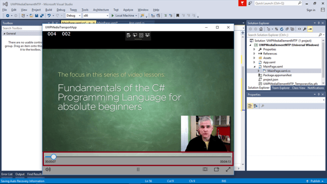 Playing the Media File