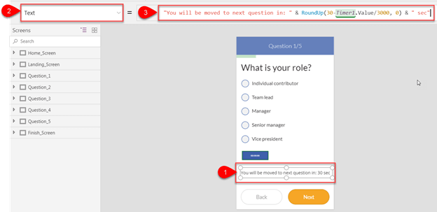 Timer Control in PowerApps