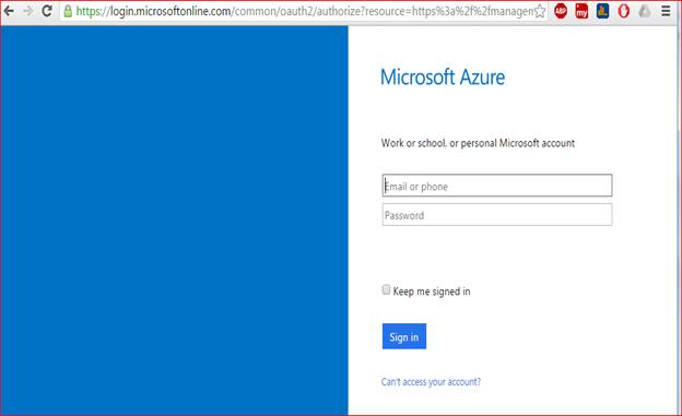Azure portal