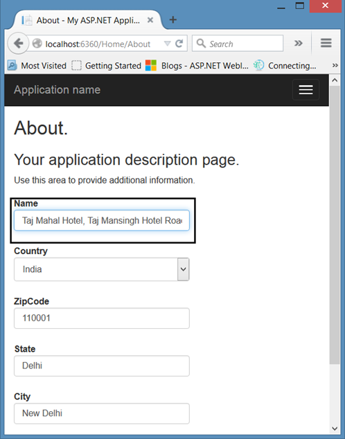 Place Details using MAP Place API