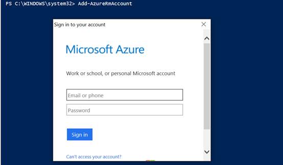 Azure account