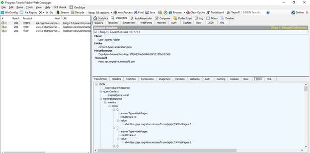 Bing Search API In Azure