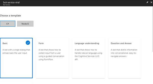 Bot service in Azure
