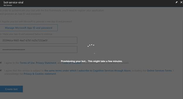 Bot service in Azure