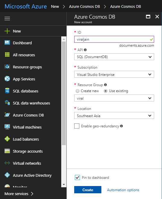 Document DB In Azure