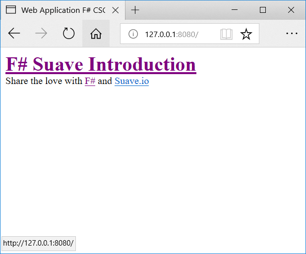 Suave with F#