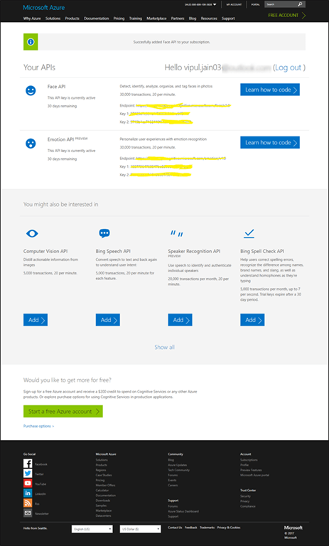 Azure Cognitive Services