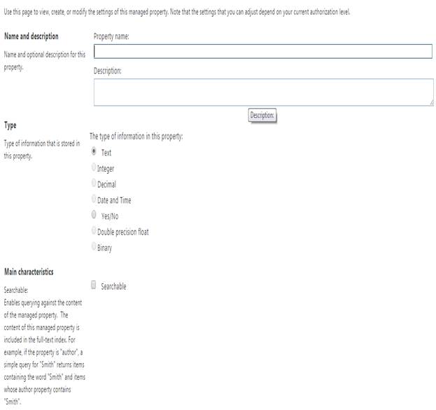 New Managed Property