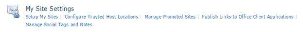My Site Settings