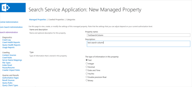 New Managed Property