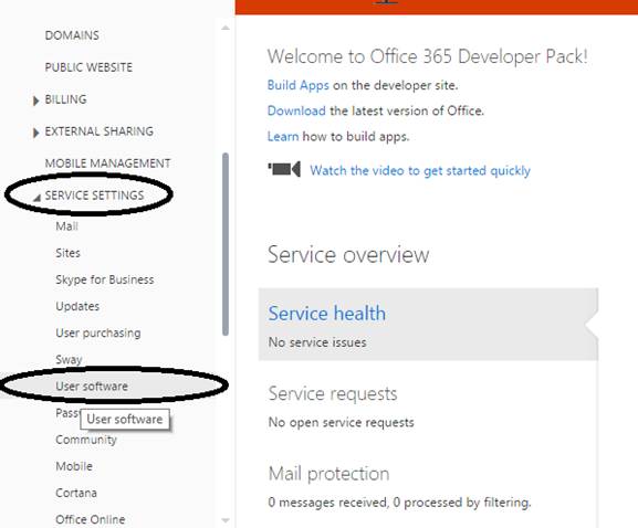 Manage user software