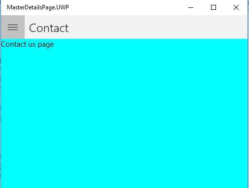 MasterDetailPage In Xamarin