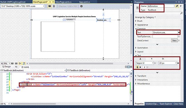 Multiple People Emotions in UWP 