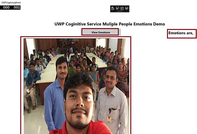 Multiple People Emotions in UWP 