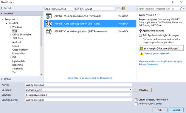 ASP.NET Core Web Application