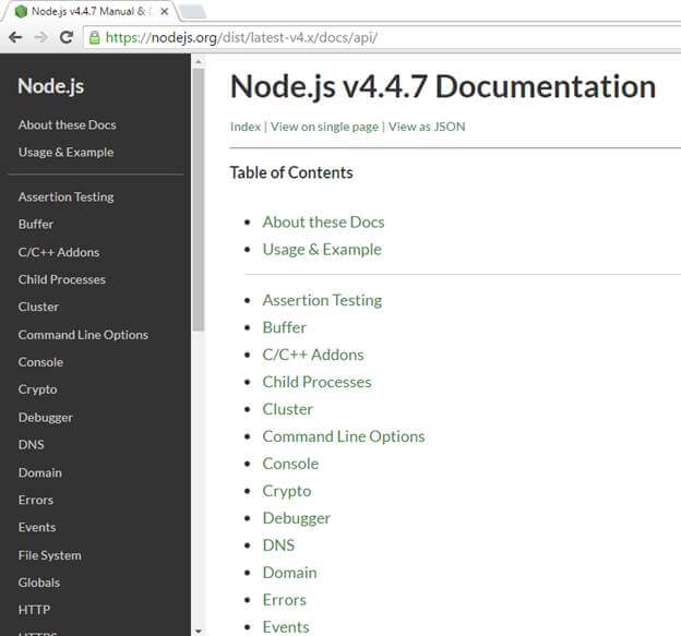 Nodejs built in Modules