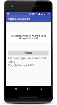 Optical Character Recognition in Android