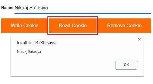 Screen For Write Cookie