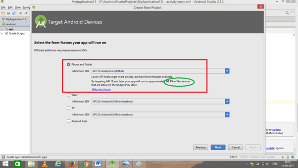 Progress bar Android App