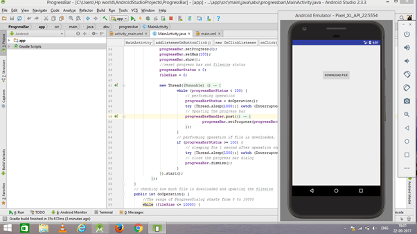 Progress bar Android App