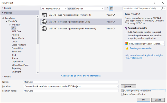 ASP.NET Core Web Application
