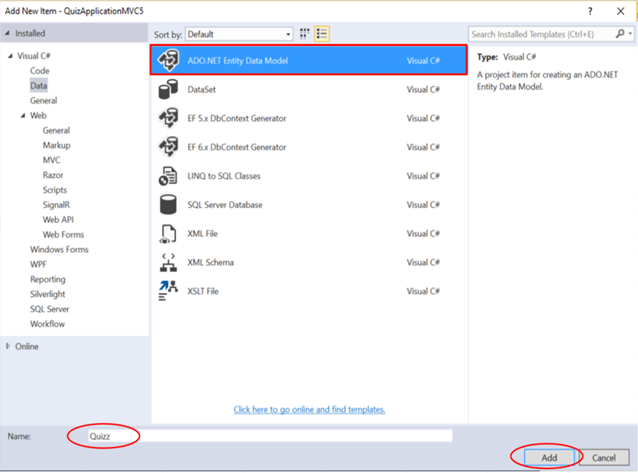 QUIZ Application With ASP.NET