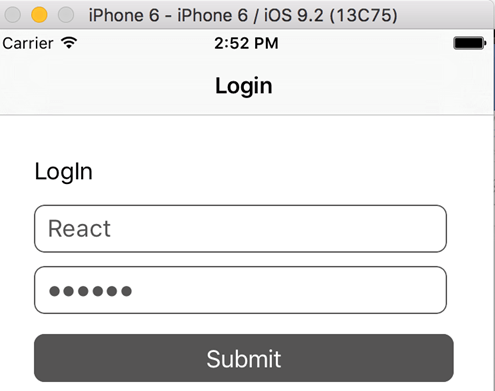 Login View: