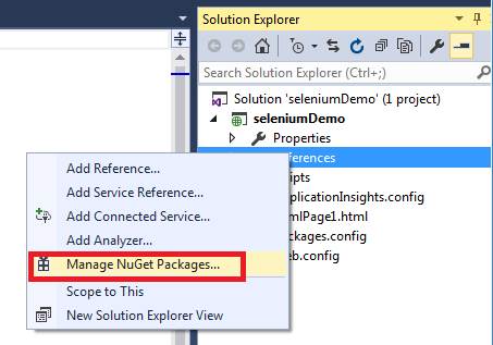 Manage NuGet Packages