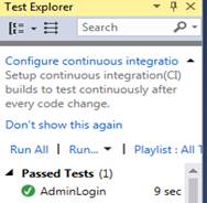 Test Explorer