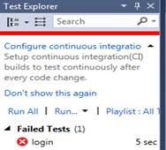 Test Explorer