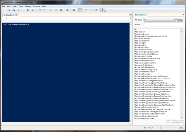 Windows PowerShell ISE