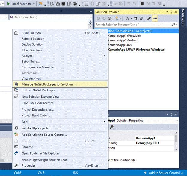 Manage NuGet Package for Solution