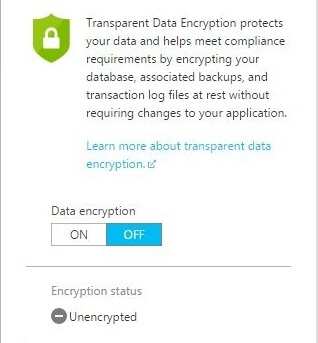 Encryption status 