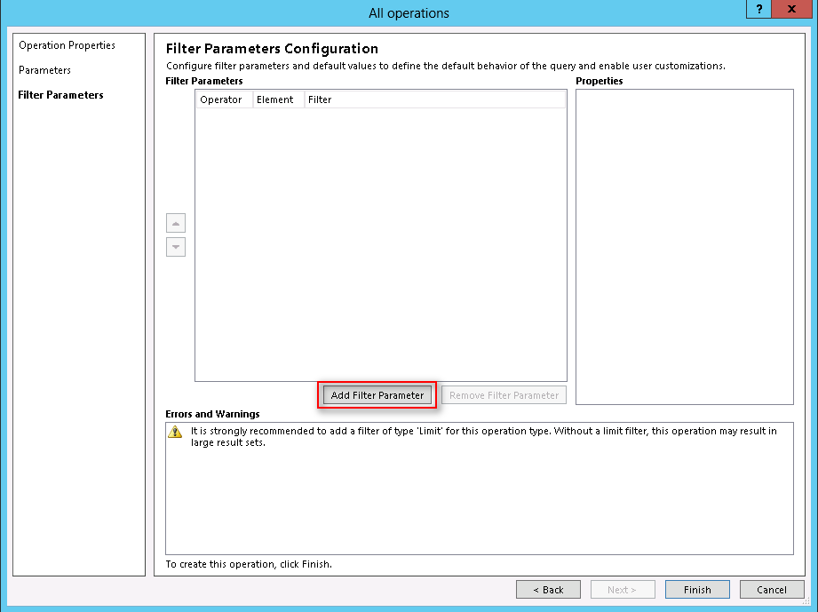 Add Filters Paramete