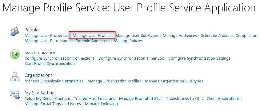 Manage User Profiles