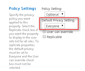 Default Privacy Setting