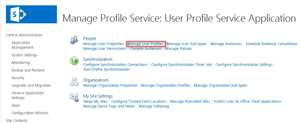 Manage User Profiles