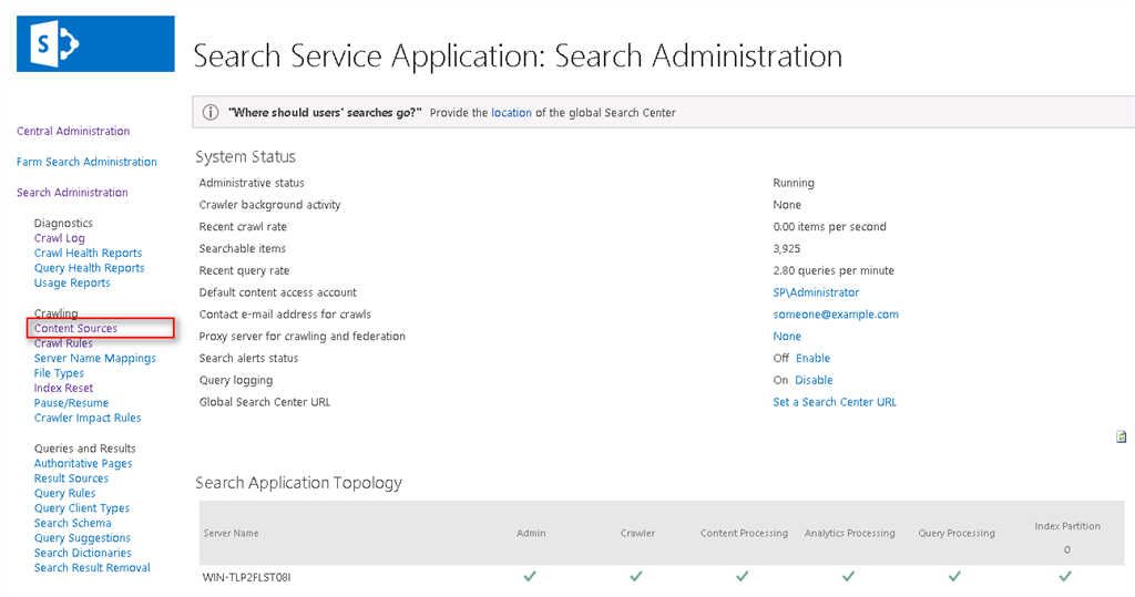 Manage Content Sources