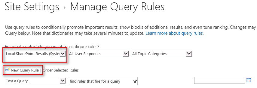 New Query Rule