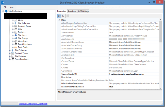 SharePoint 2013 Client Browser