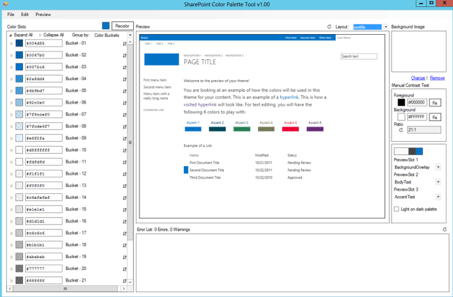 Color Palette Tool for Branding