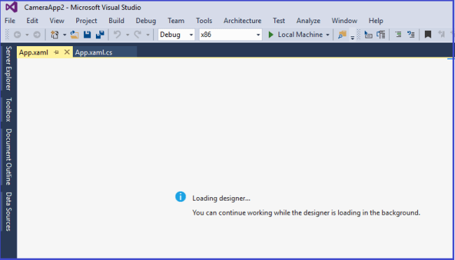 Designer Window Loading