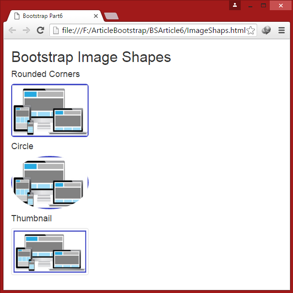 Bootstrap Image Shapes