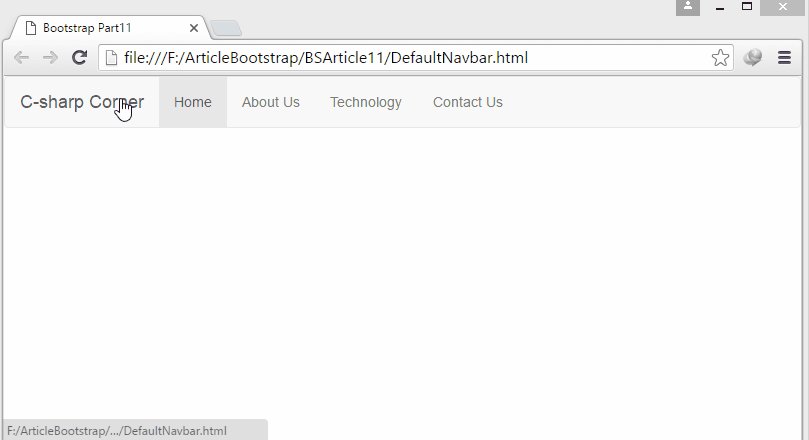 Default Navigation Bar