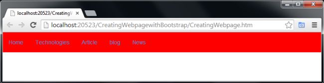 create a Header using Bootstrap