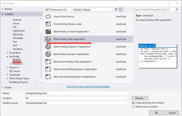 Blank Node.js Web Application