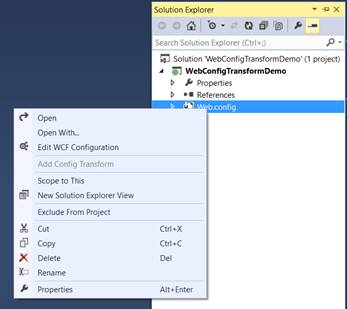 Transform Web.Config 